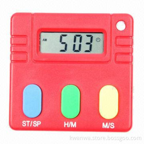 Countdown timer with magnet and support, operated by batteries